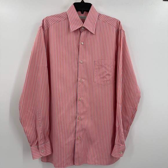 Ermenegildo Zegna Striped Dress Shirt Made‎ in Italy Button-Up Size L - Picture 1 of 13